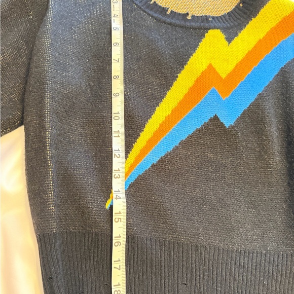 Distressed Lightning Bolt Knit Sweater – S/M (no tags) - Picture 6 of 8